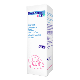 Mediderm Baby, pianka do mycia ciała i włosów dla niemowląt i dzieci, 150 ml USZKODZONE OPAKOWANIE - zdjęcie produktu