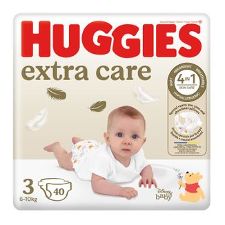 Huggies Extra Care, pieluchy, Disney, rozmiar 3, 6-10 kg, Jumbo, 40 sztuk - zdjęcie produktu