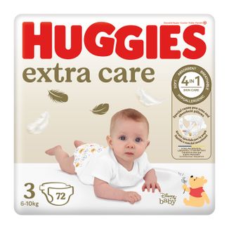 Huggies Extra Care, pieluchy, Disney, rozmiar 3, 6-10 kg, Mega, 72 sztuki - zdjęcie produktu