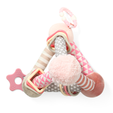 BabyOno Tiny Yoga, zabawka edukacyjna, piramida, różowa, od urodzenia, 1 sztuka - miniaturka zdjęcia produktu