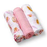 BabyOno Natural Bamboo, naturalne pieluszki bambusowe, 70 x 70 cm, kolorowe, 3 sztuki USZKODZONE OPAKOWANIE - miniaturka zdjęcia produktu