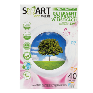 Smart Eco Wash, listki do prania i zmiękczania, świeżość, 40 sztuk - zdjęcie produktu