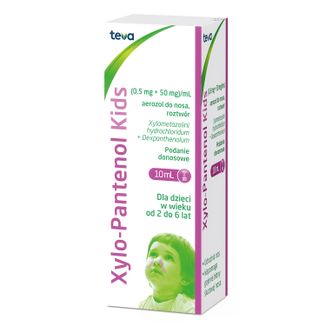 Xylo-Pantenol Kids 0,5 mg + 50 mg/ ml, aerozol do nosa, 2-6 lat, 10 ml - zdjęcie produktu