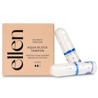 Ellen Sport Aqua Block, tampony higieniczne na basen, 8 sztuk - zdjęcie produktu