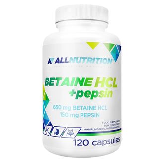 Allnutrition Betaine HCl + Pepsin, 120 kapsułek - zdjęcie produktu