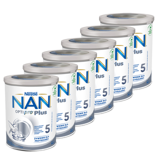 Zestaw Nestle NAN Optipro Plus 5, produkt na bazie mleka dla dzieci po 2,5 roku, 6 x 800 g - zdjęcie produktu