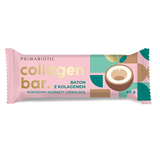 Primabiotic Collagen Bar Baton z kolagenem, kokosowy muśnięty czekoladą, 40 g - zdjęcie produktu