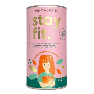 Primabiotic Stay Fit, wegański shake proteinowy, smak słonego karmelu, 500 g - zdjęcie produktu