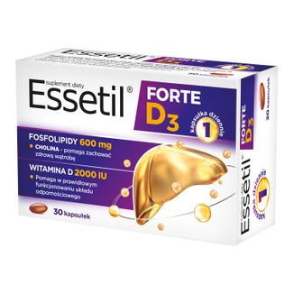 Essetil Forte D3, 30 kapsułek - zdjęcie produktu