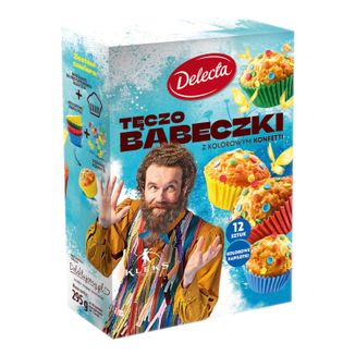 Delecta mieszanka do babeczek tęczowych, Kleks, 295 g KRÓTKA DATA - zdjęcie produktu