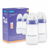 Lansinoh, butelka ze smoczkiem NaturalWave o średnim przepływie, 2 x 240 ml USZKODZONE OPAKOWANIE - miniaturka zdjęcia produktu
