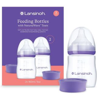 Lansinoh, butelka ze smoczkiem NaturalWave o wolnym przepływie, 2 x 160 ml - zdjęcie produktu