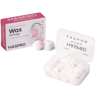 Haspro Wax, woskowe zatyczki do uszu, 12 sztuk - zdjęcie produktu