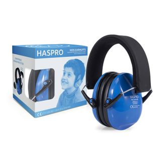 Haspro Kids Earmuffs, nauszniki ochronne dla dzieci, od 4 lat, niebieskie, 1 sztuka - zdjęcie produktu