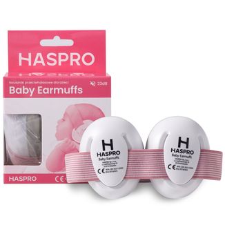 Haspro Baby Earmuffs, nauszniki przeciwhałasowe dla niemowląt i małych dzieci, 0-3 lata, różowe - zdjęcie produktu