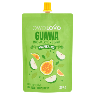 Owolovo Tropikalnie Guawa Mus jabłko-guawa w tubce, 200 g - zdjęcie produktu