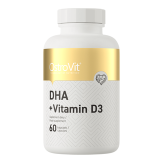 OstroVit DHA + Vitamin D3, 60 kapsułek - zdjęcie produktu