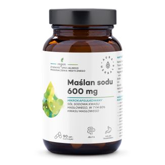 Aura Herbals Maślan sodu mikrokapsułkowany 600 mg, 90 kapsułek - zdjęcie produktu
