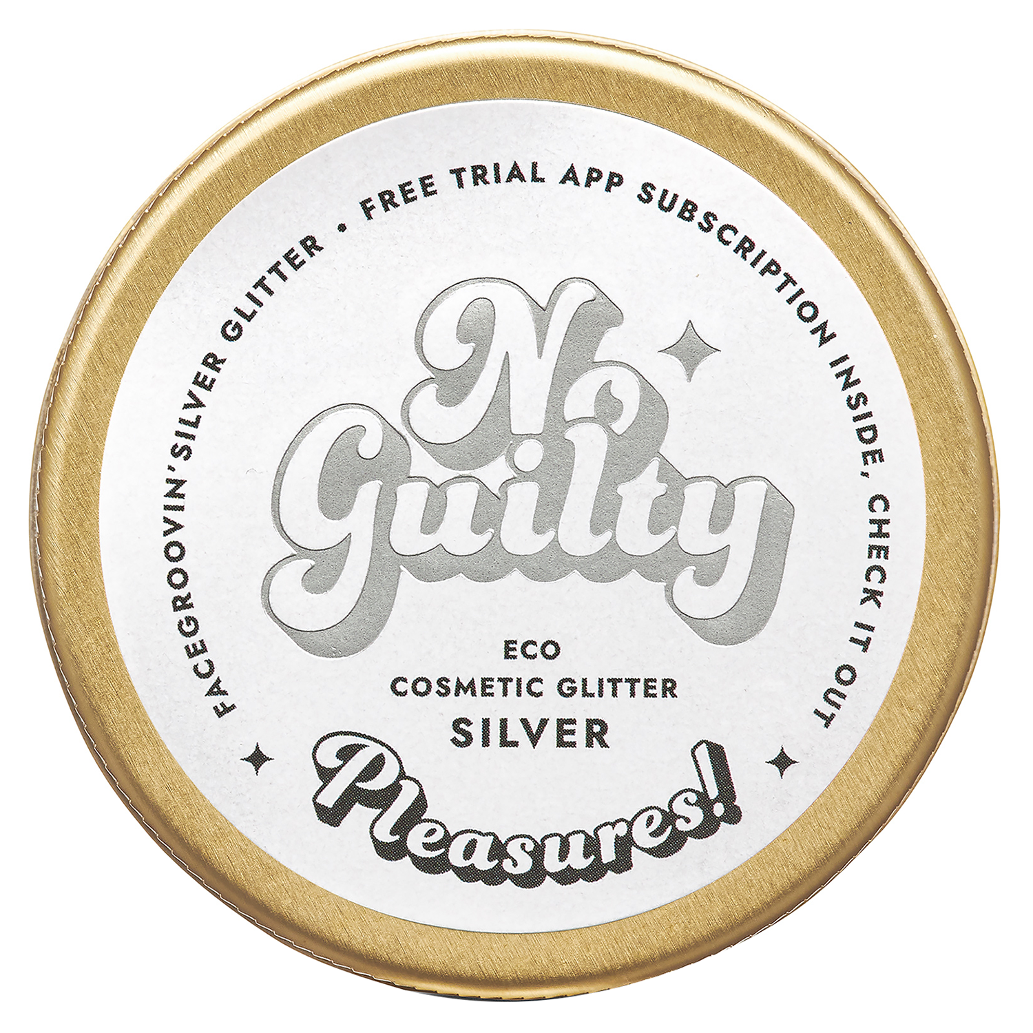 Facegroovin Ministerstwo Dobrego Mydła Facegroovin' Eco Glitter, bio brokat do zdobienia ciała i twarzy, Silver, 10 g