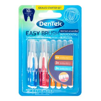 DenTek Easy Brush, szczoteczki interdentalne, mix, 10 sztuk - zdjęcie produktu