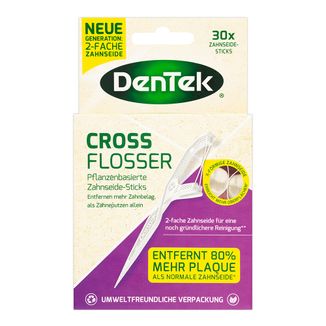 DenTek Cross Flosser, wykałaczki z nicią dentystyczną, 30 sztuk - zdjęcie produktu