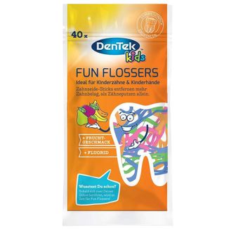 DenTek Kids Fun Flosser, wykałaczki z nicią dentystyczną dla dzieci, 40 sztuk - zdjęcie produktu