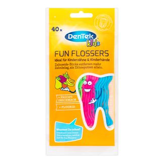 DenTek Kids Fun Flosser, wykałaczki z nicią dentystyczną dla dzieci, 40 sztuk - zdjęcie produktu