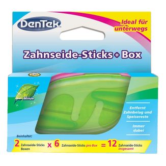 DenTek On-The-Go wykałaczki z nicią dentystyczną w etui, 12 sztuk - zdjęcie produktu