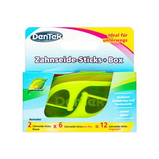 DenTek On-The-Go wykałaczki z nicią dentystyczną w etui, 12 sztuk - zdjęcie produktu