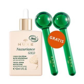 Nuxe Nuxuriance Gold, olejowe serum rewitalizujące, 30 ml + masażer do twarzy, 2 sztuki gratis - zdjęcie produktu