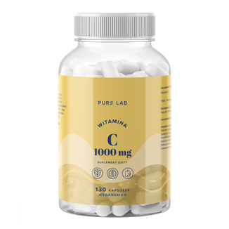 Pure Lab Witamina C 1000 mg, 130 kapsułek wegańskich - zdjęcie produktu