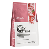 OstroVit 100% Whey Protein, smak kremowej truskawki, 700 g - miniaturka zdjęcia produktu
