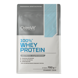 OstroVit 100% Whey Protein, smak kremowej truskawki, 700 g - zdjęcie produktu