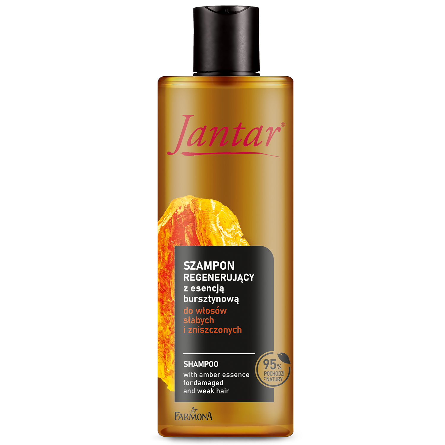Jantar Farmona Jantar, szampon regenerujący z esencją z bursztynu, włosy słabe i zniszczone, 300 ml — Składniki i ocena