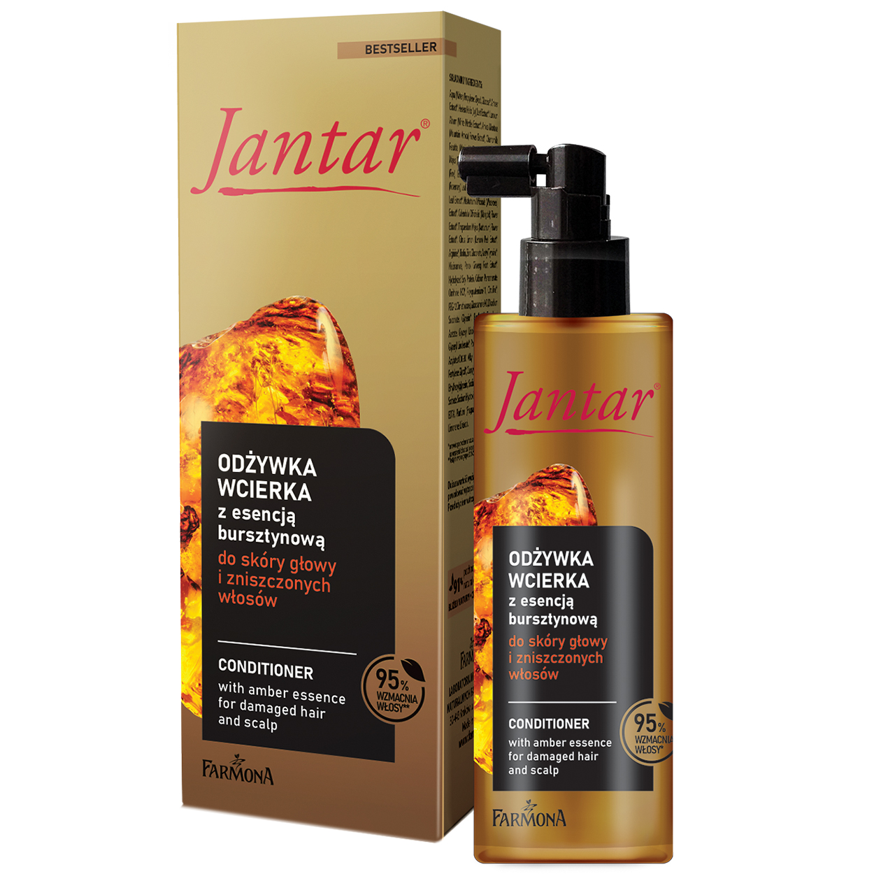 Jantar Farmona Jantar, odżywka-wcierka regenerująca z esencją z bursztynu, włosy zniszczone, 100 ml — Inhaltsstoffe und Bewertung