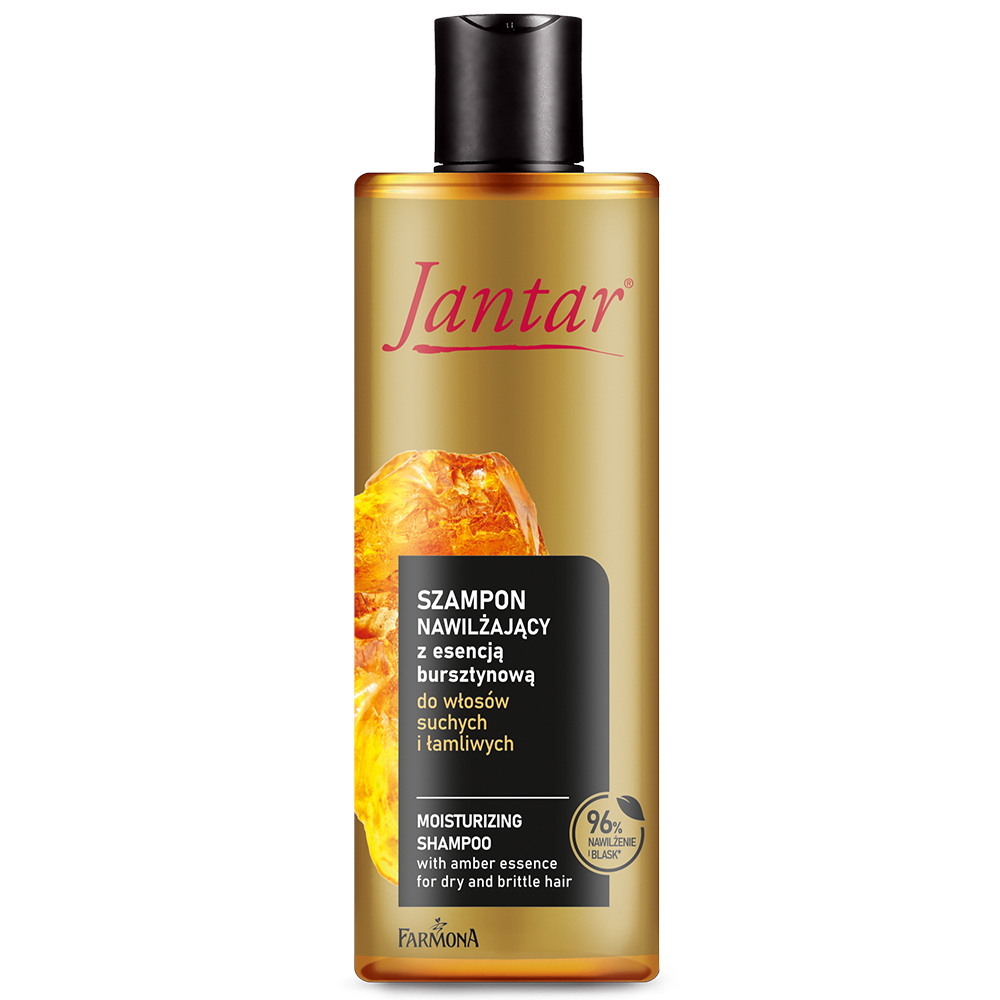 Jantar Farmona Jantar, szampon nawilżający z esencją bursztynową, włosy suche i łamliwe, 300 ml — Składniki i ocena