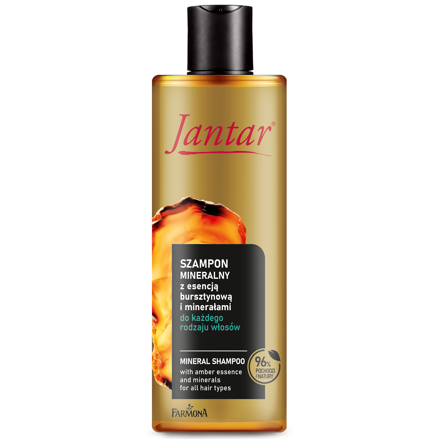 Jantar Farmona Jantar, szampon mineralny z esencją bursztynową i minerałami, każdy rodzaj włosów, 300 ml — Składniki i ocena