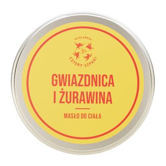 Cztery Szpaki, masło do ciała, gwiazdnica i żurawina, 150 ml - zdjęcie produktu