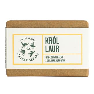 Cztery Szpaki, naturalne mydło w kostce Król Laur z olejem laurowym, 110 g - zdjęcie produktu