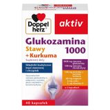 Doppelherz aktiv Glukozamina 1000 Stawy + Kurkuma, 40 kapsułek USZKODZONE OPAKOWANIE - miniaturka zdjęcia produktu