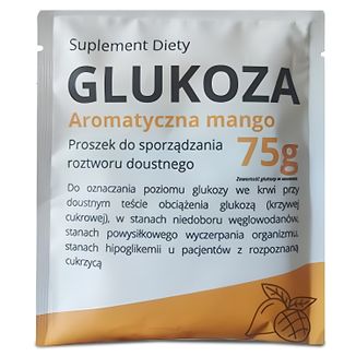 Glukoza, proszek do sporządzania roztworu doustnego, smak mango, 76,5 g - zdjęcie produktu