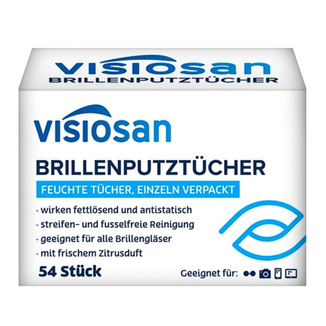 Visiosan, chusteczki do okularów, 54 sztuki USZKODZONE OPAKOWANIE - zdjęcie produktu