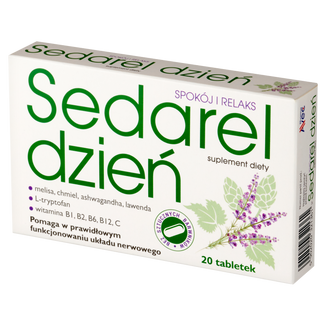 Sedarel Dzień, 20 tabletek Sedarel Dzień, 20 tabletek - zdjęcie produktu
