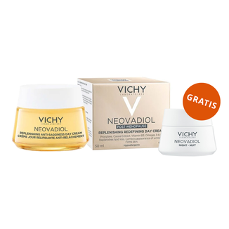 Vichy Neovadiol Post-Menopause, odbudowujący krem przeciw przebarwieniom, SPF 50, 50 ml + odbudowujący krem na noc, 15 ml gratis - zdjęcie produktu