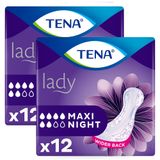 Zestaw Tena Lady, podpaski specjalistyczne, Maxi Night, 2 x 12 sztuk - miniaturka zdjęcia produktu