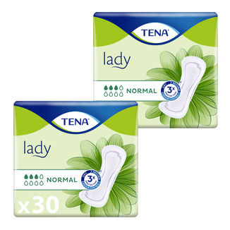 Zestaw Tena Lady, podpaski specjalistyczne, Normal, 2 x 30 sztuk - zdjęcie produktu