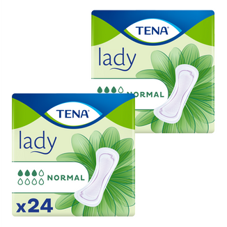 Zestaw Tena Lady, wkłady anatomiczne, Normal, 2 x 24 sztuki - zdjęcie produktu