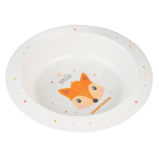 Canpol Babies, miska plastikowa dla dzieci, Cute Animals, pomarańczowy lisek, od 4 miesiąca, 270 ml - zdjęcie produktu
