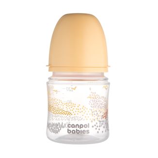 Canpol Babies EasyStart, butelka antykolkowa, szerokootworowa, Mountains, beżowa, 35/242, od urodzenia, 120 ml - zdjęcie produktu