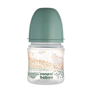 Canpol Babies EasyStart, butelka antykolkowa, szerokootworowa, Mountains, zielona, 35/242, od urodzenia, 120 ml - zdjęcie produktu